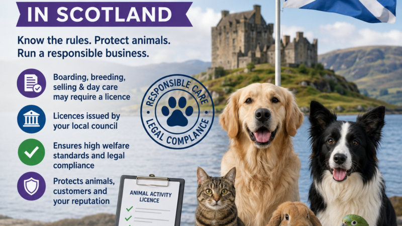 pet care licensing Scotland